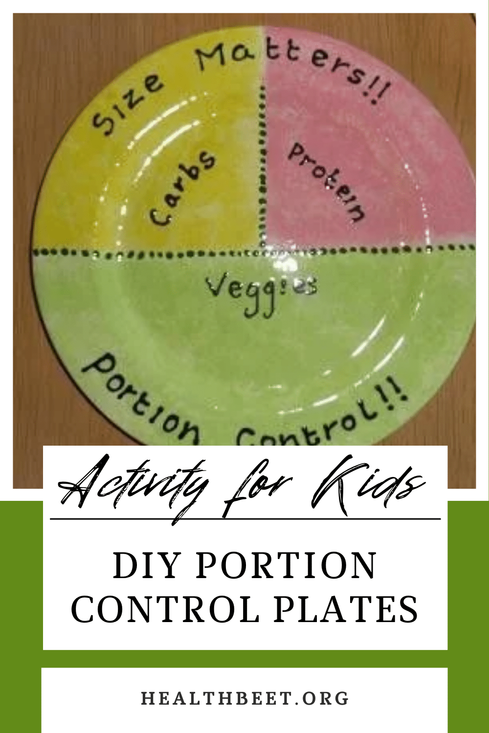 DIY Portion Control Plate Health Beet