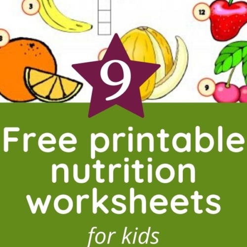 9 free printable nutrition worksheets for kids sq