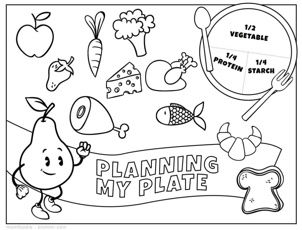 printable food plate for kids