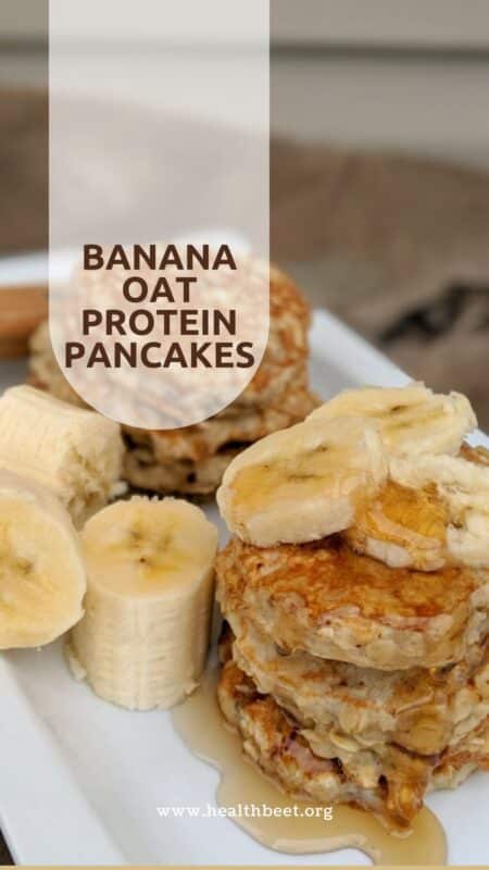 Banana Oat Protein Pancakes