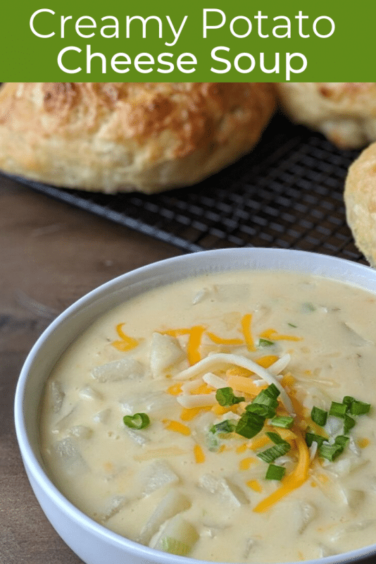 Creamy potato cheese soup.