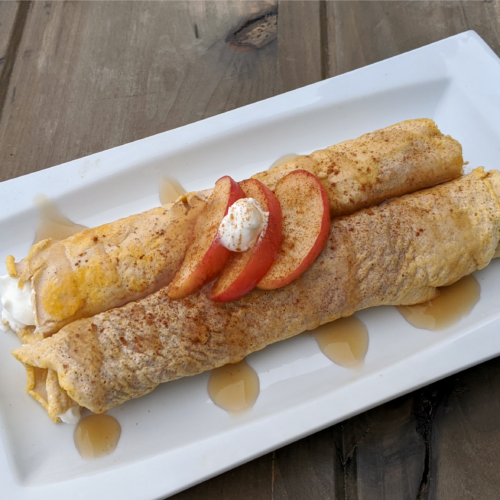 Low carb protein powder crepes