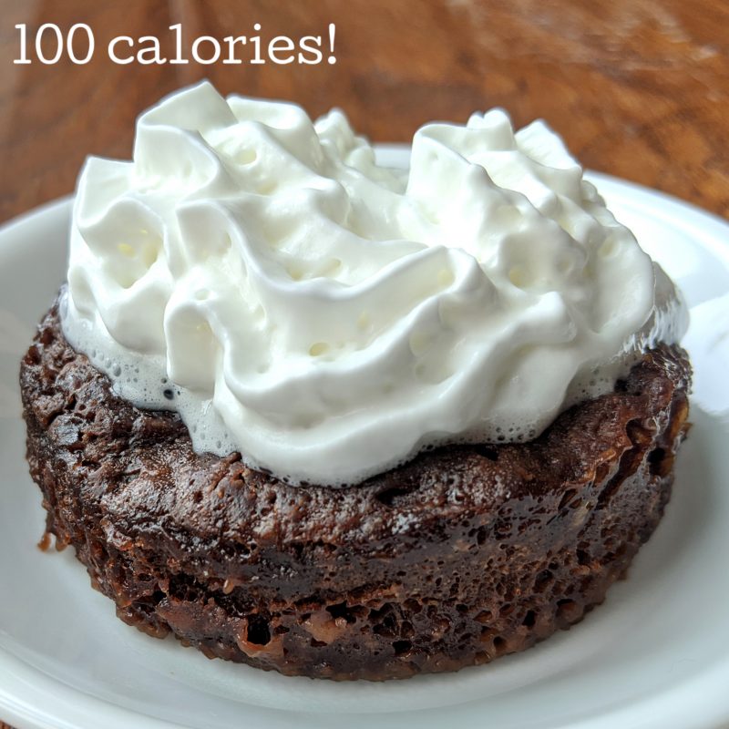 100 calorie mug brownie with nutrition info