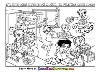 being healthy coloring pages