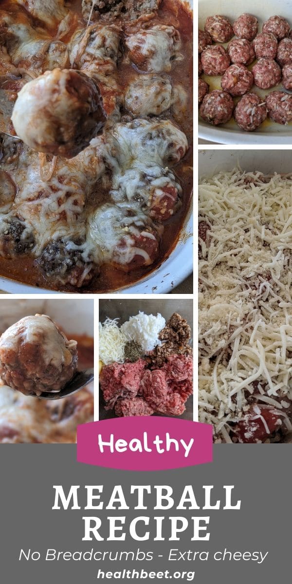 Cheesy Healthy Meatball Recipe {without breadcrumbs