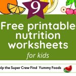 9 Free Nutrition Worksheets for Kids - Health Beet