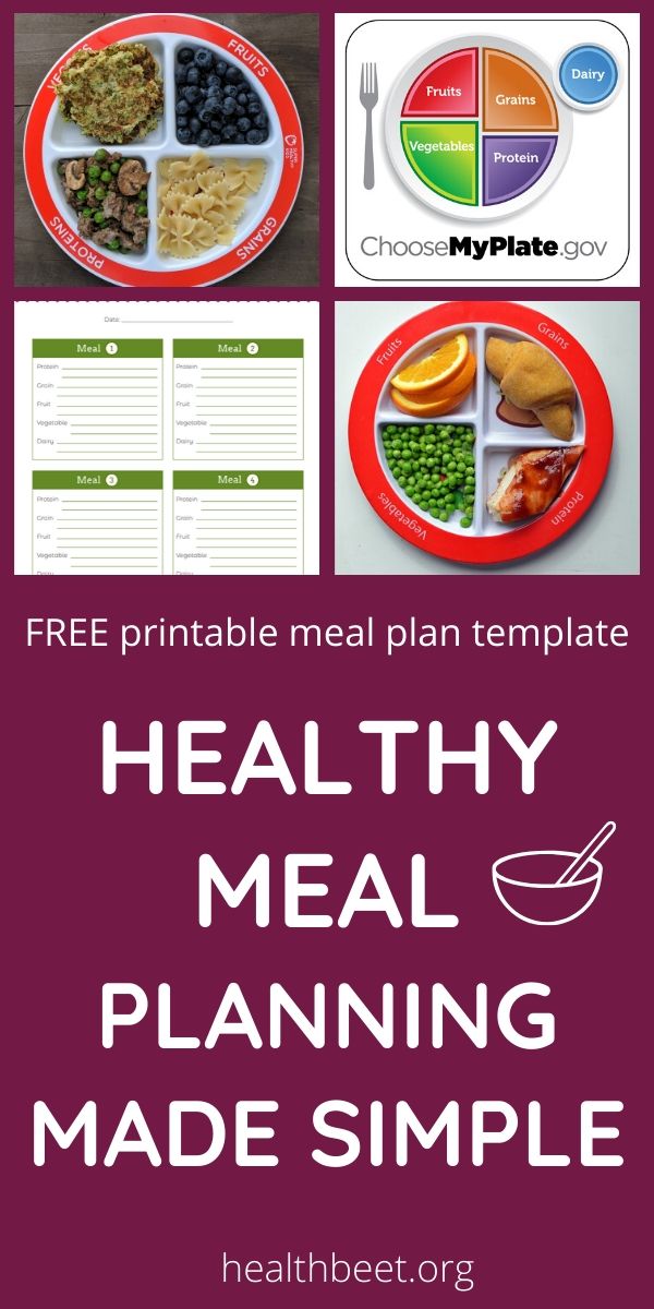 Planning Meals with MyPlate Meals - Health Beet