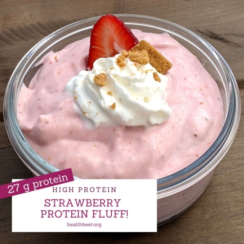 high protein strawberry protein fluff recipe