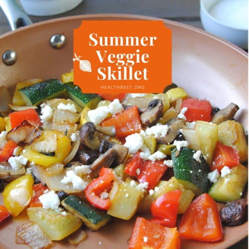 summer vegetables in a skillet - low calorie ideas