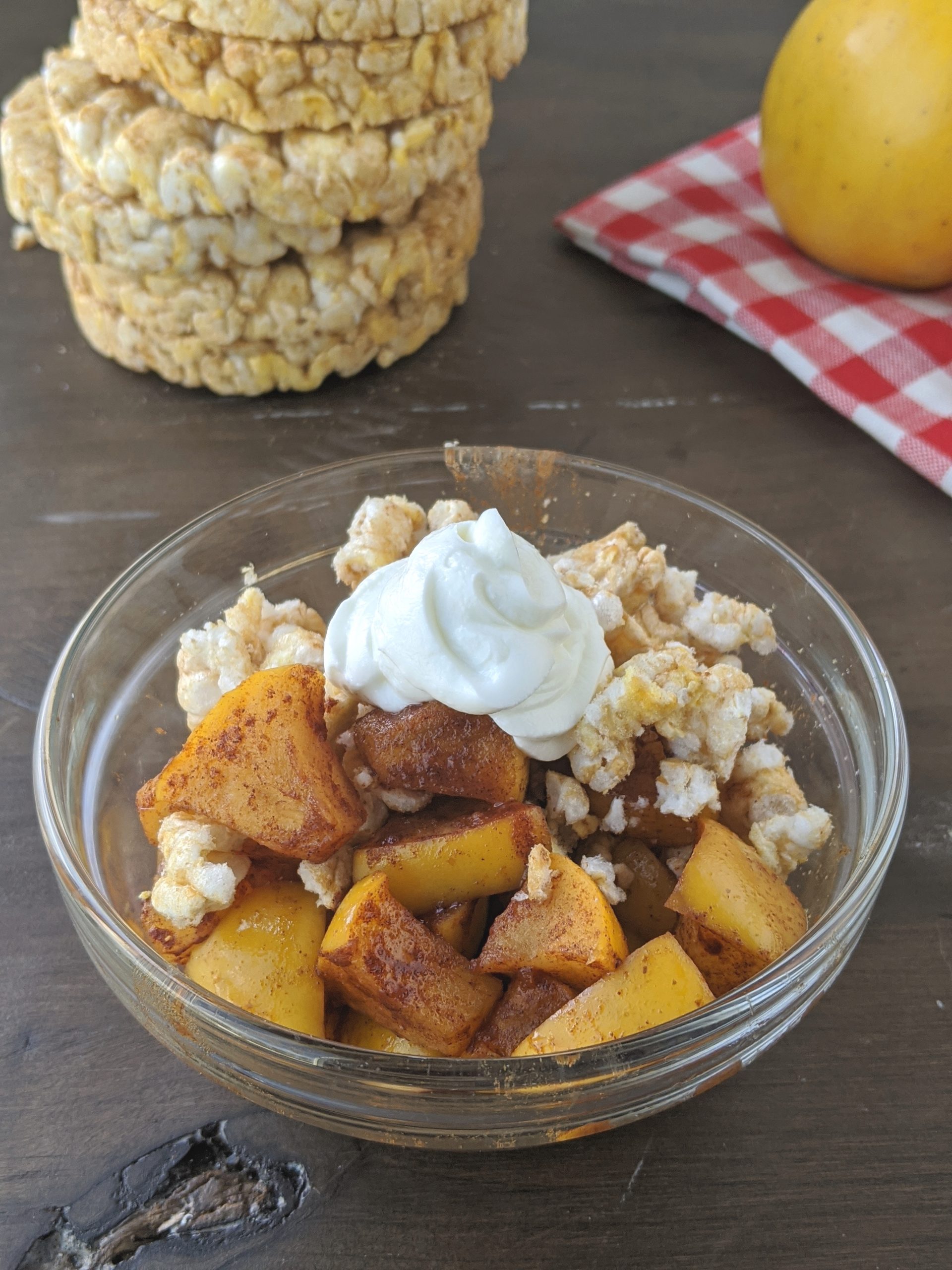 100 Calorie Healthy Apple Crisp {Ready in 2 minutes!}