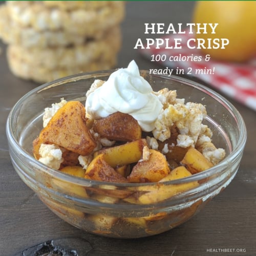 Healthy apple crisp and ready in 2 minutes