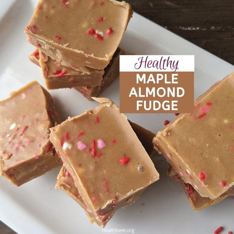 healthy maple almond fudge no bake dessert