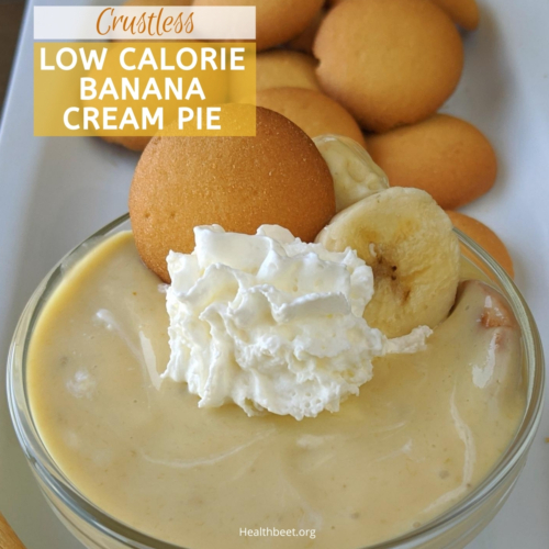 Crustless low calorie low fat banana cream pie