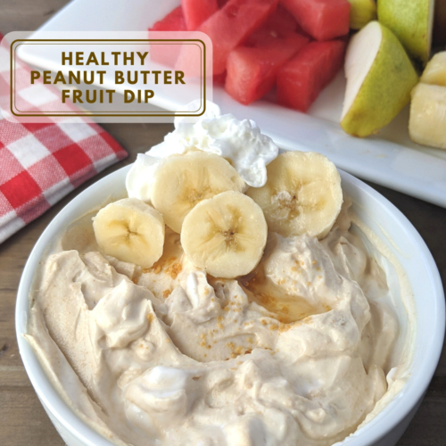 healthy peanut butter fruit dip low fat square