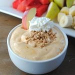 high protein caramel fruit dip sq
