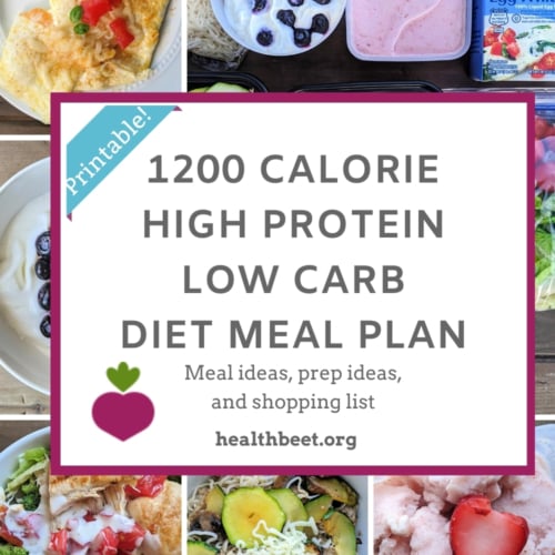 1200 calorie high protein low carb meal plan for pinterest
