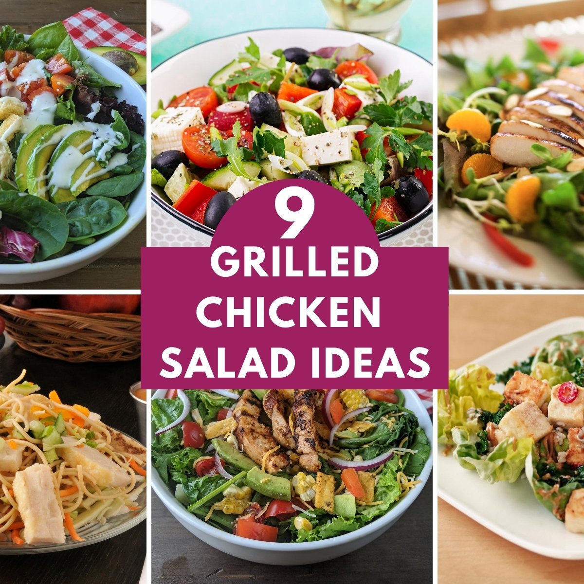 9 grilled chicken salad idea thumbnail