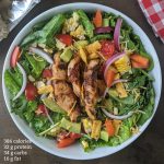 BBQ Chicken salad with updated nutrition information for calories and macros (Large)