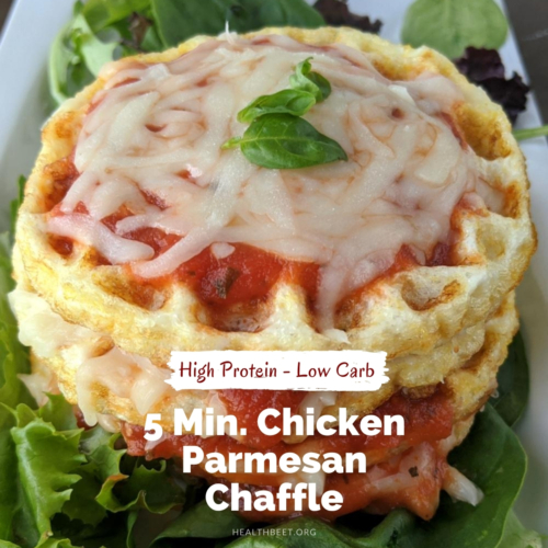 Easy chicken parmesan chaffle in 5 minutes sq