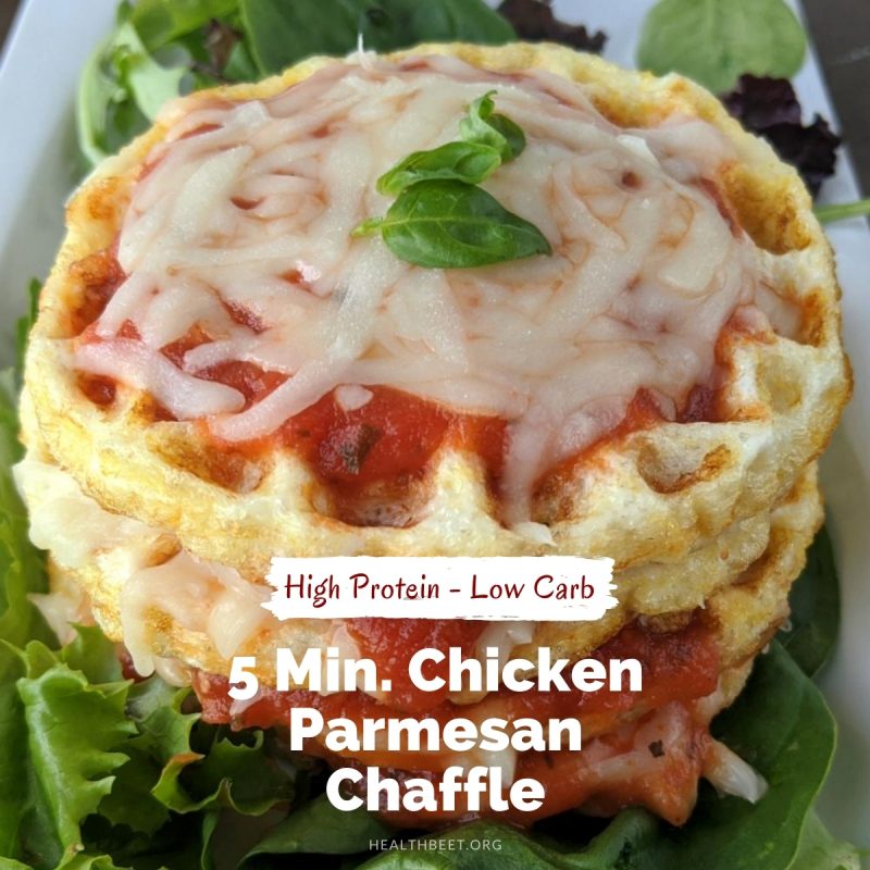 Easy chicken parmesan chaffle in 5 minutes sq