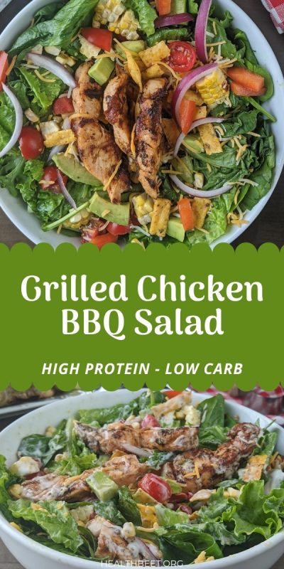 Grilled chicken BBQ salad