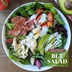 high protein meal idea in just 5 minutes BLT salad