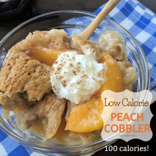 low calorie peach cobbler thumbnail