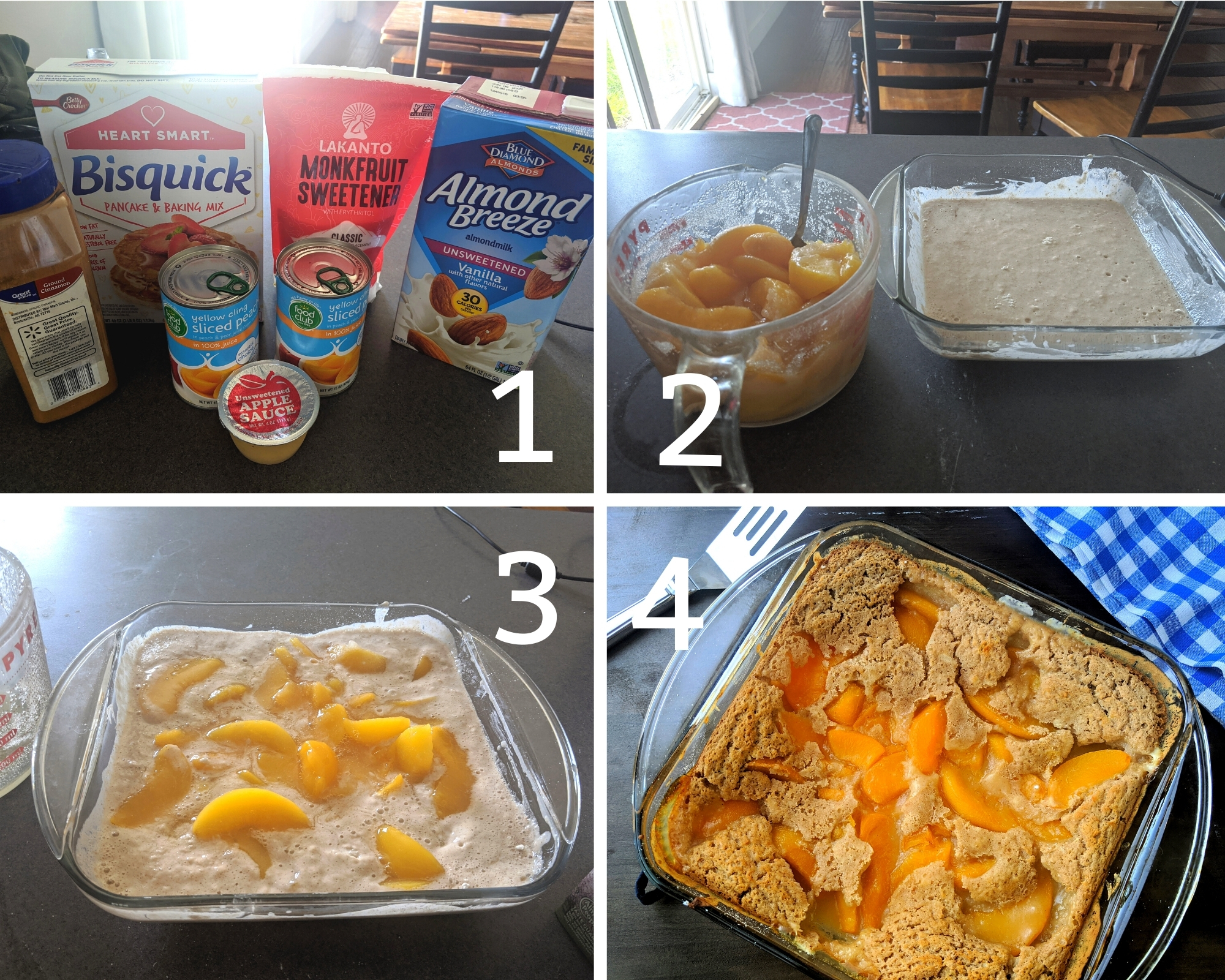 Easy Low Calorie Peach Cobbler Recipe {with Heart Healthy Bisquick