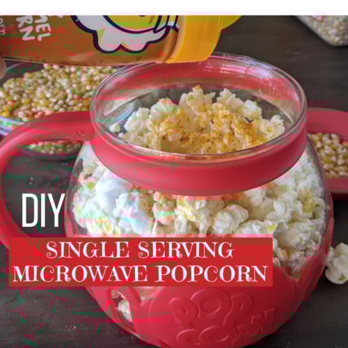 DIY microwave popcorn for one