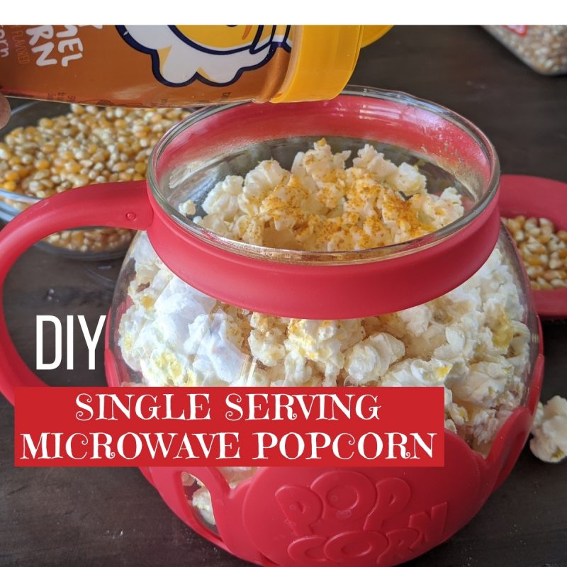 DIY microwave popcorn for one