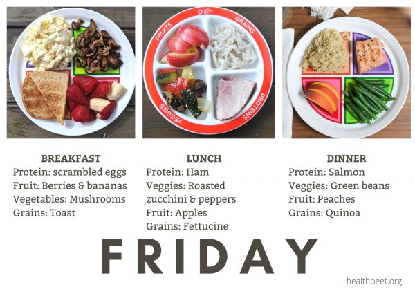 7 Day Meal Plan with Balanced Meal Plate - Health Beet