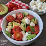 caprese salad with avocado with calories and macros