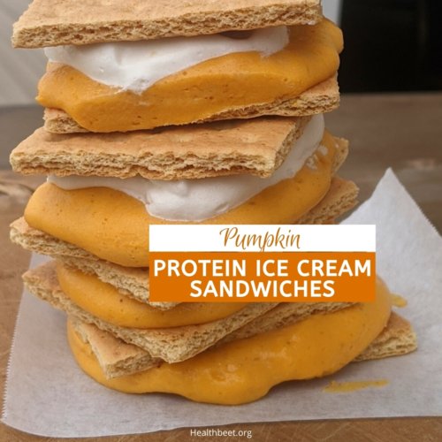 Protein Pumpkin Ice cream fluff sandwich