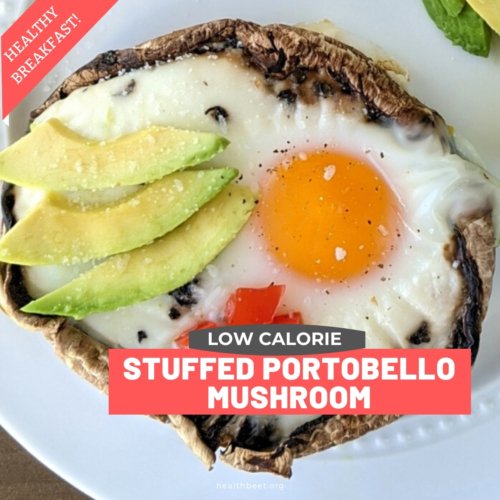 low calorie stuffed portobello egg cups