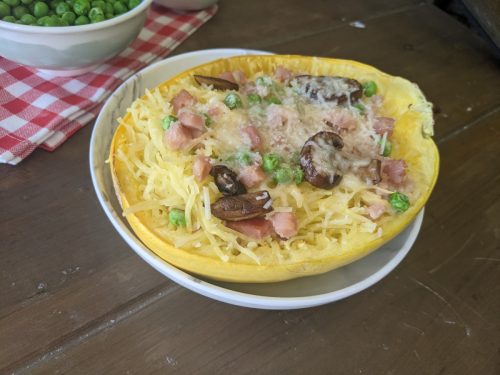 Healthy & Simple Spaghetti Squash Carbonara - Health Beet