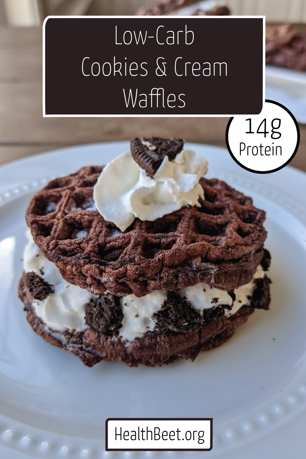 Low Carb Cookies and Cream Chocolate Waffles Health Beet