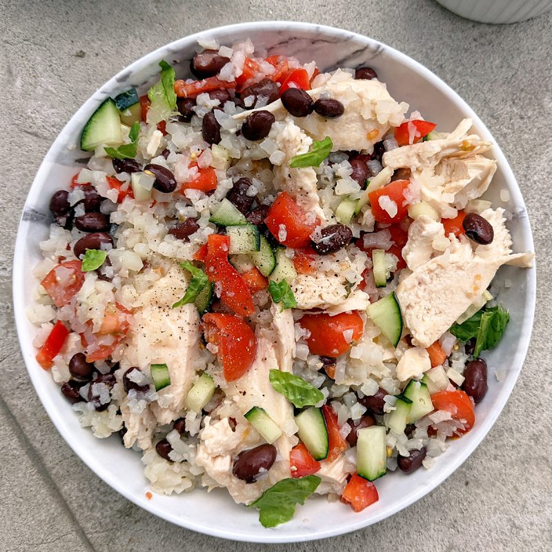 Low Calorie Italian Chicken and Cauliflower Rice - Health Beet