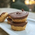 Peanut Butter Cups Stacked and Tilted 1200x1200