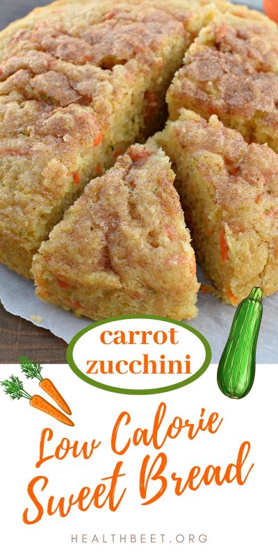 carrot zucchini low calorie sweet bread