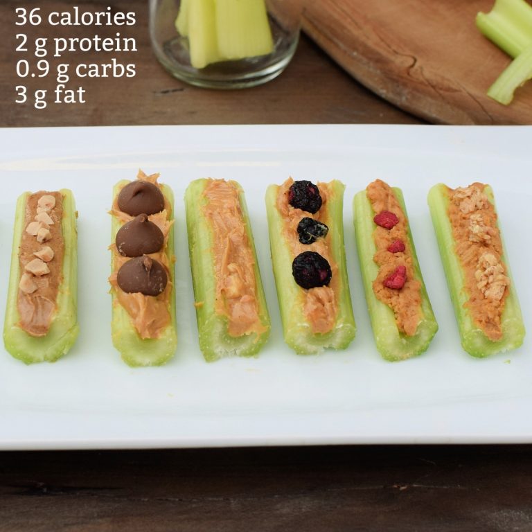 Celery and Peanut Butter with Calories and Macros - Health Beet