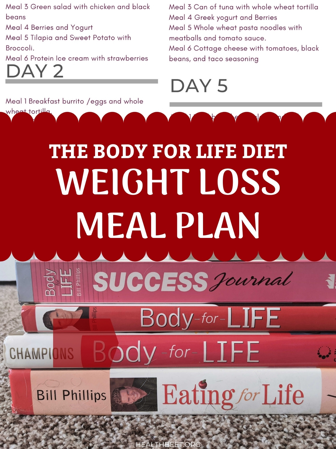 7 Day Body For Life Meal Plan Health Beet