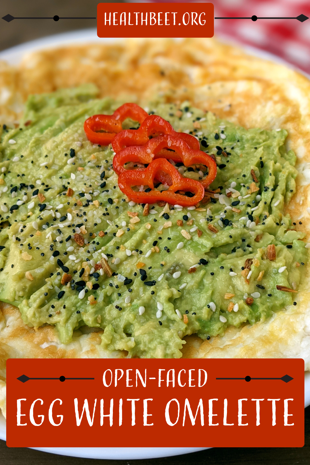 Healthy Low Carb Open Faced Egg White Omelette - Health Beet