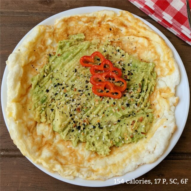 Healthy Low Carb Open Faced Egg White Omelette - Health Beet