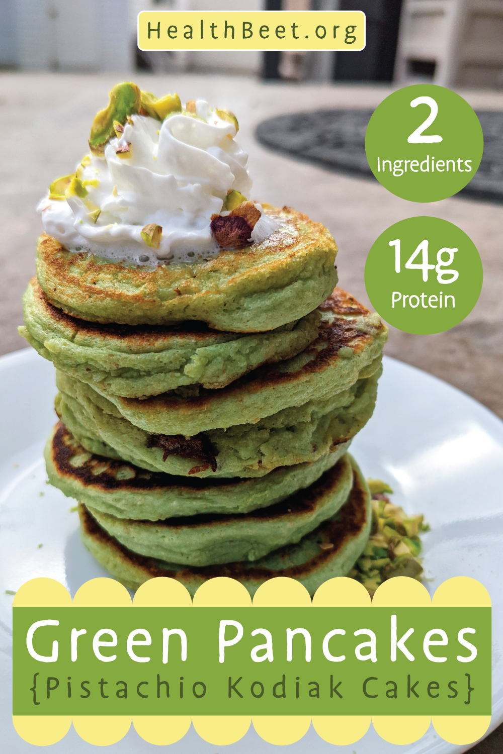 Pistachio Pudding Protein Pancakes {with Kodiak Mix} Health Beet