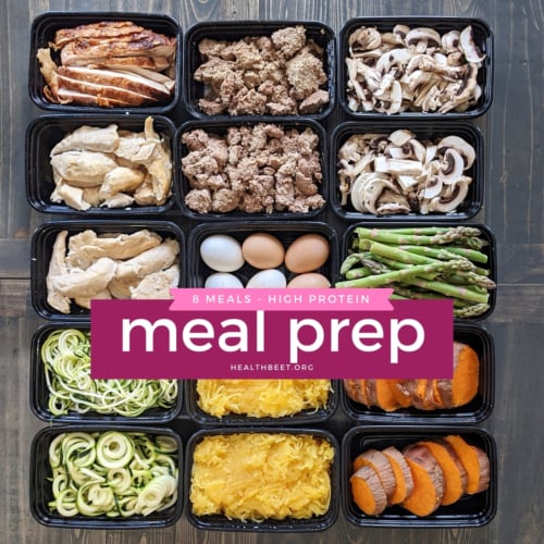 meal prep and food prep for diet meals