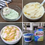 yogurt and pudding mix collage