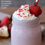 Apollo strawberry protein shake with calories and macros