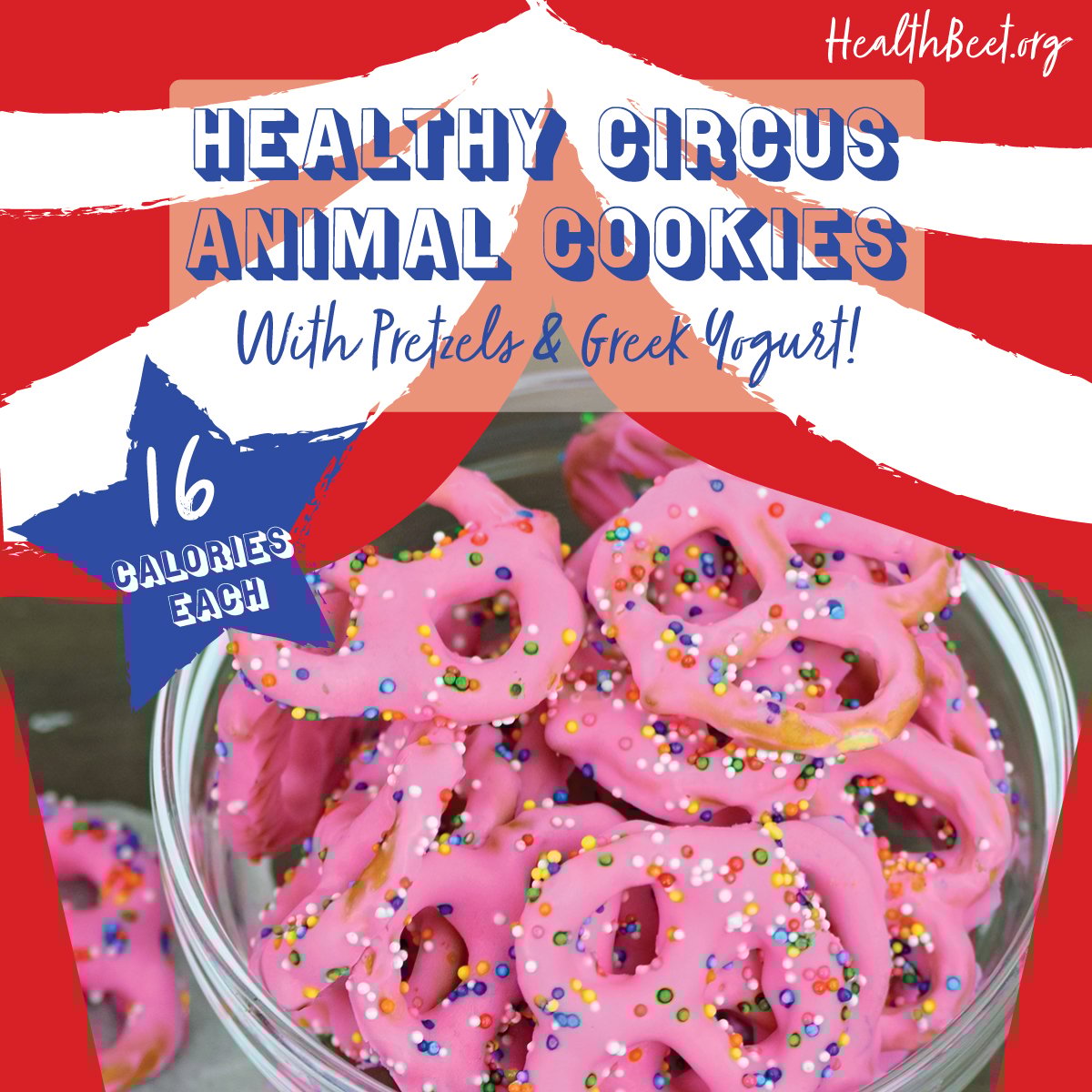 Skinny Circus Animal Cookies (with Pretzels and Greek Yogurt) Health Beet