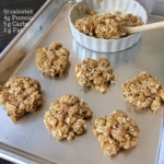 protein cookie dough with caramel and oats