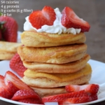 Lakanto 50 calorie pancake mix square with calories and macros adjusted